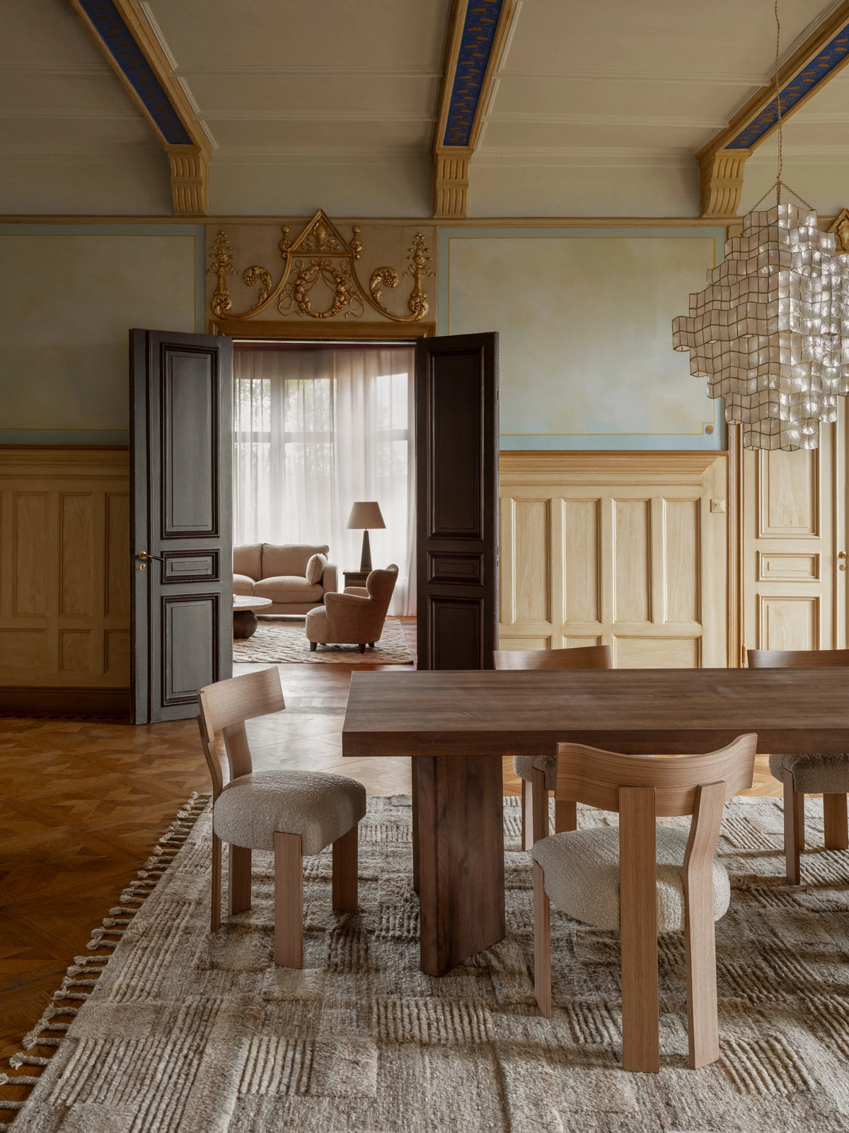 Alba Dining Chair - Oak/Fabric (Marlon Sand A31)-4