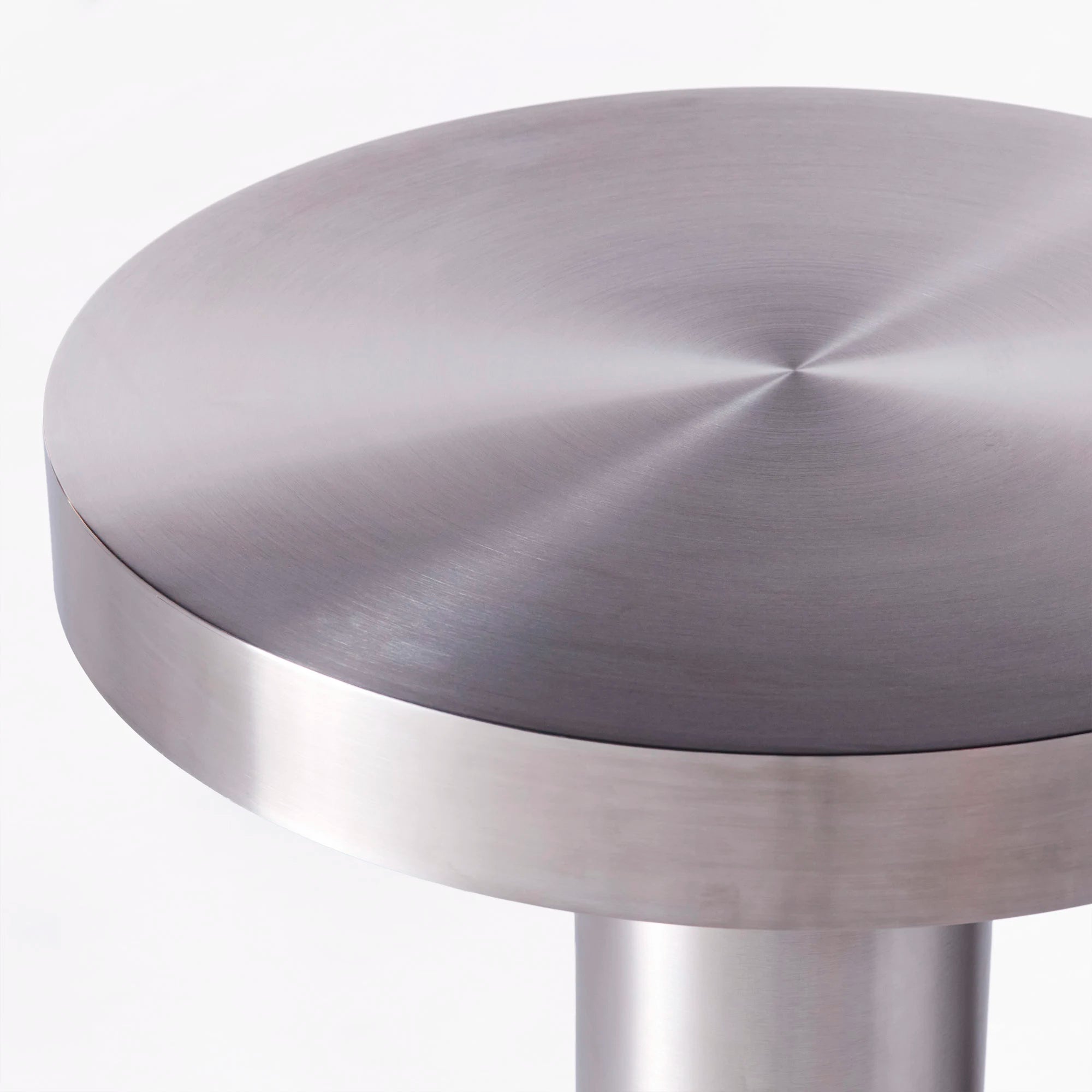 Cufflink Side Table - Polished Stainless Steel-3