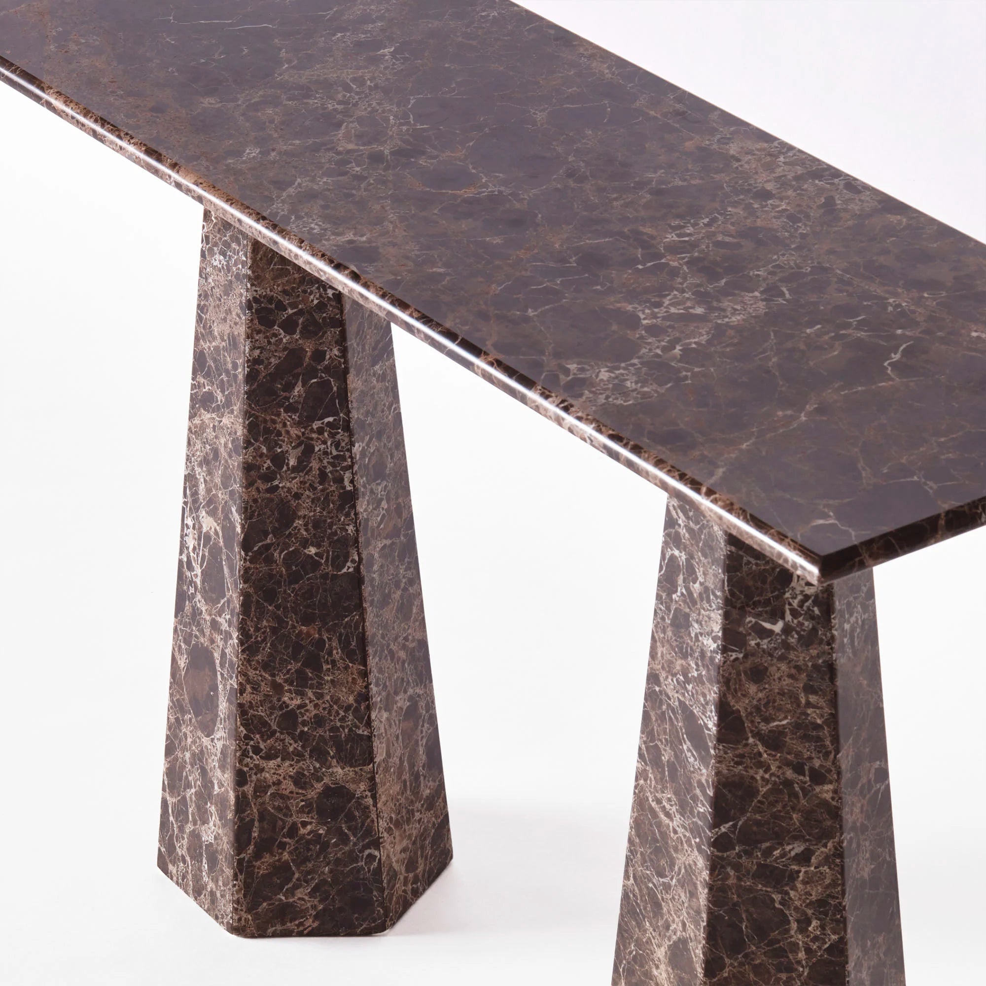 Hexagon Console - Dark Emperador-3