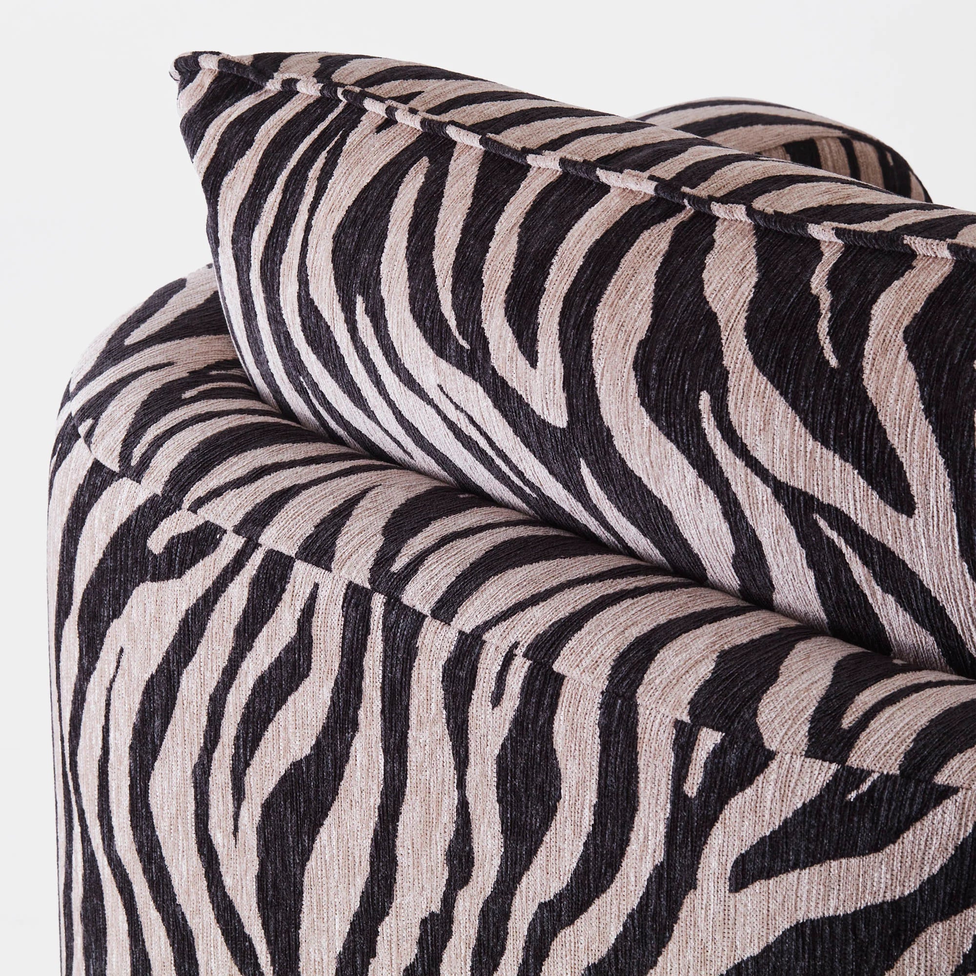 Miles Zebra Armchair - Walnut Stained Beech/Fabric (Fleck 5)-4