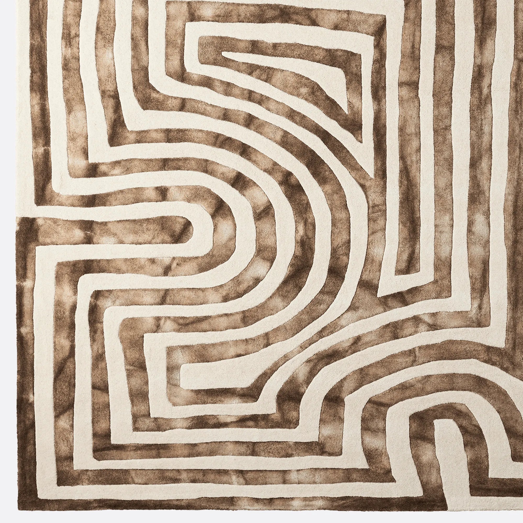 Psychedelic Labyrinth Rug - Beige - 300x400-2