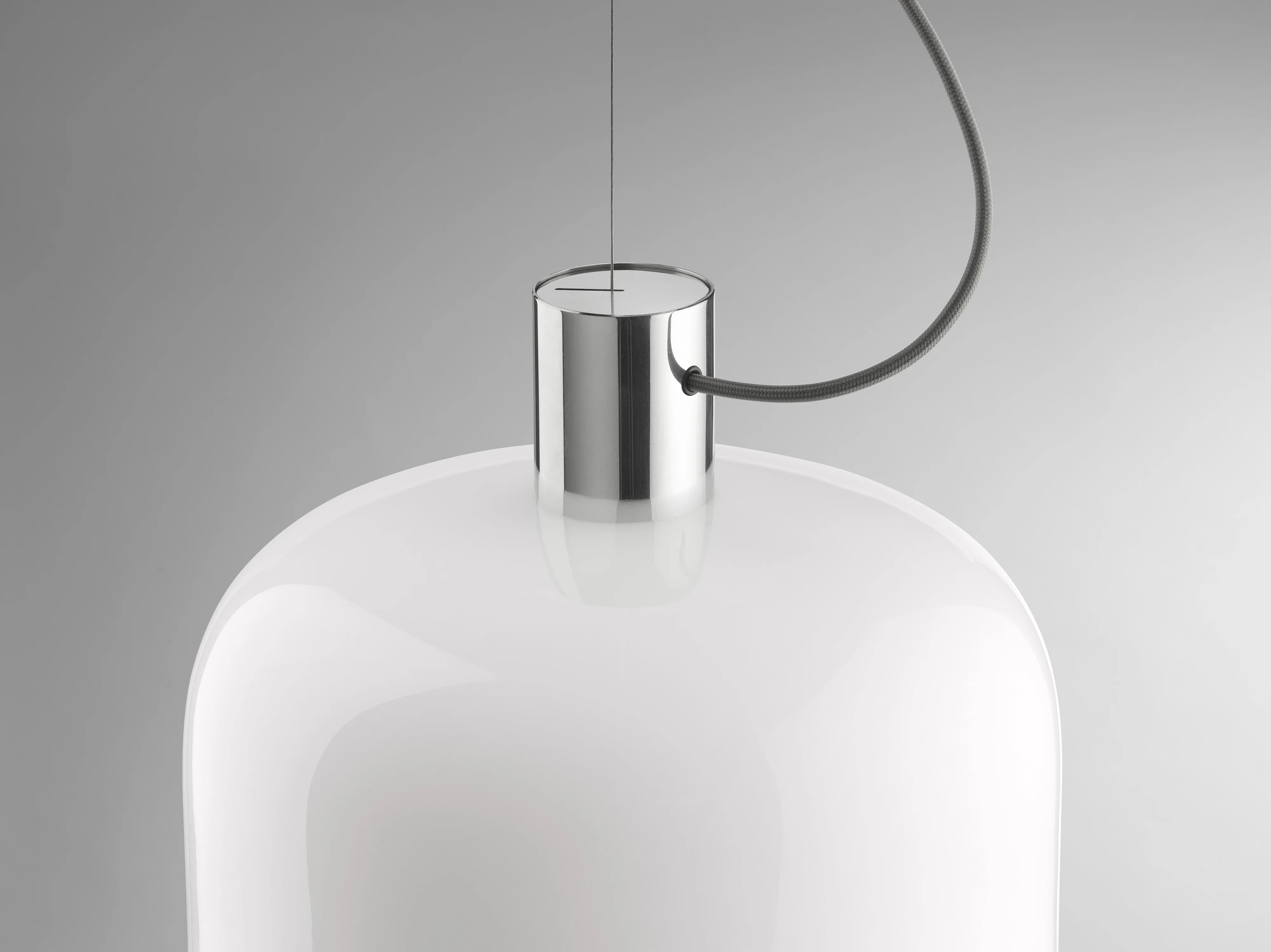 Bellhop Glass S1 Pendant Lamp - Bright Aluminium-5