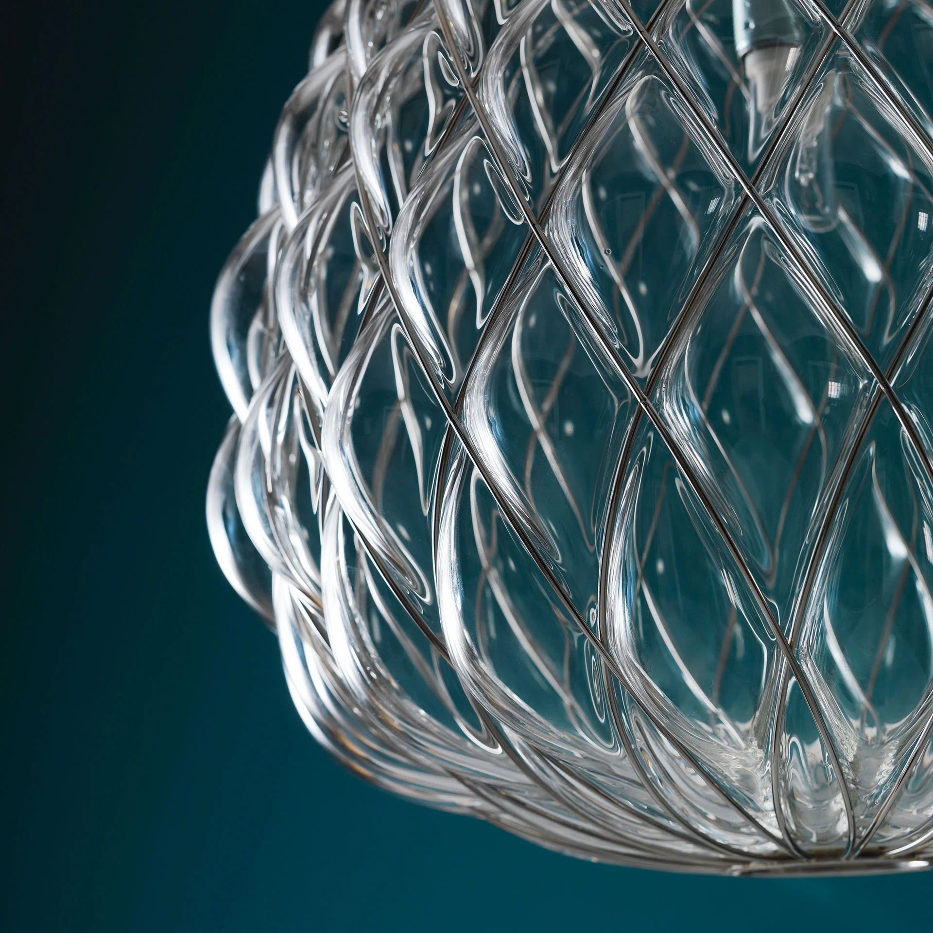 Pinecone Large Pendant Lamp - Gold/Clear-4