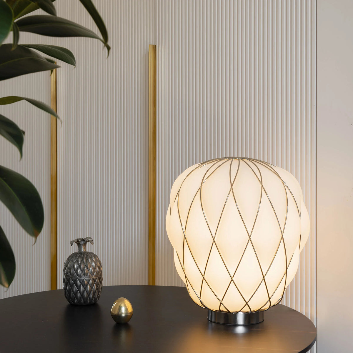 Pinecone Medium Table Lamp - Transparent/Gold-2