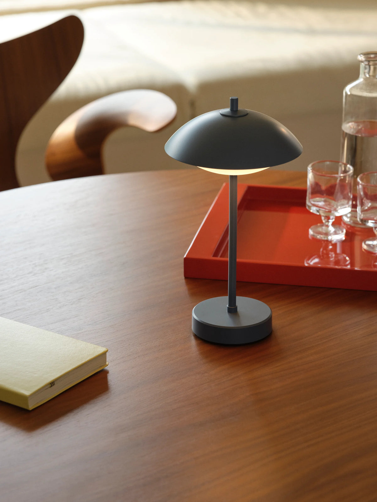 Clam Portable Table Lamp - Dusk Blue-2