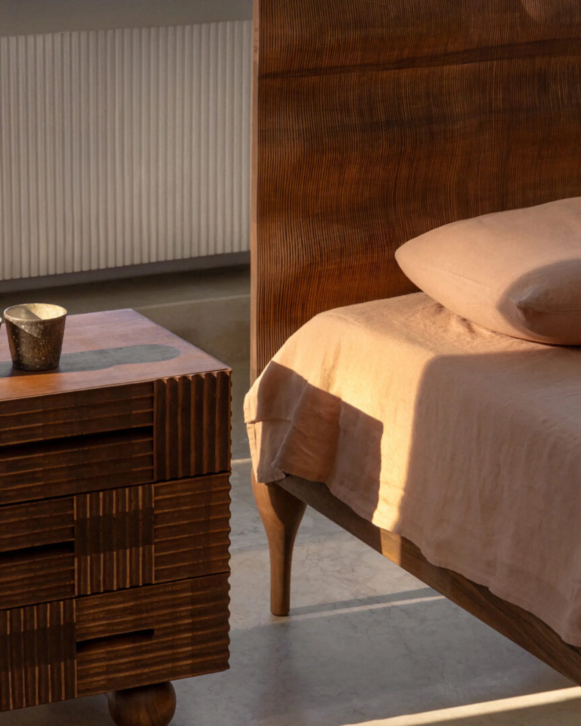Kula Bedside Table - Walnut Oil