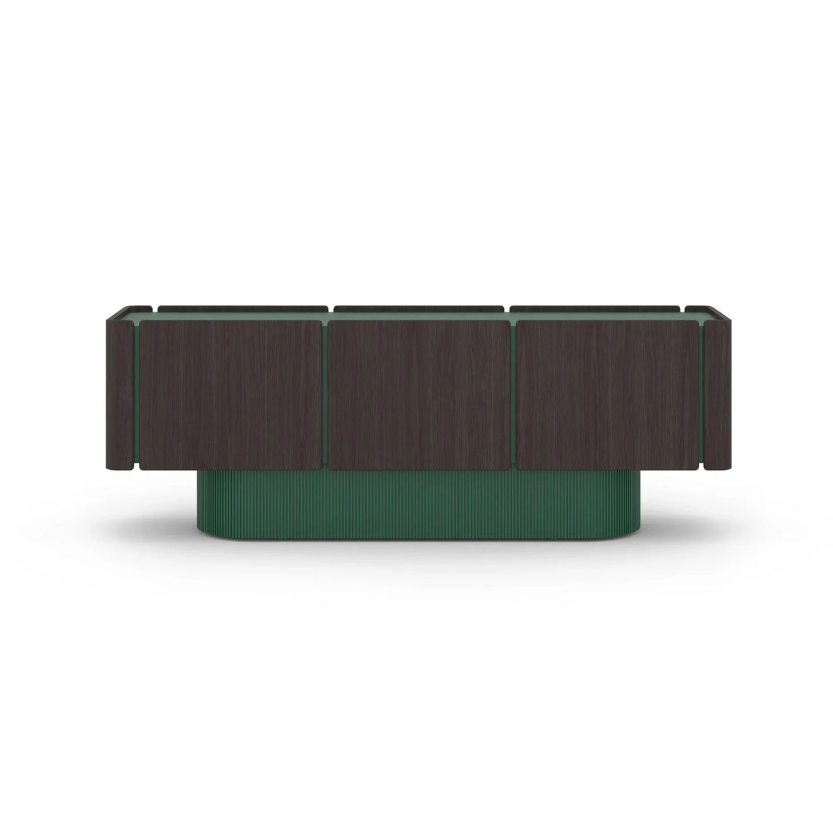 Dune DUN360 Sideboard - Forest Green/Dark Grey Stained Oak
