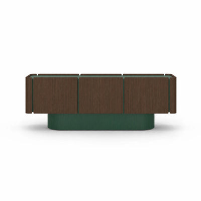 Dune DUN360 Sideboard - Forest Green/Walnut Stained Oak
