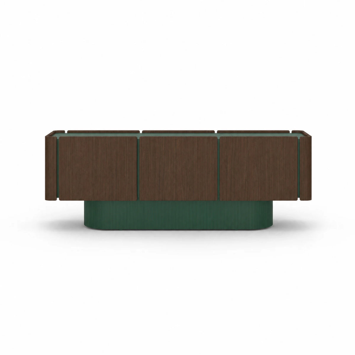 Dune DUN360 Sideboard - Forest Green/Walnut Stained Oak