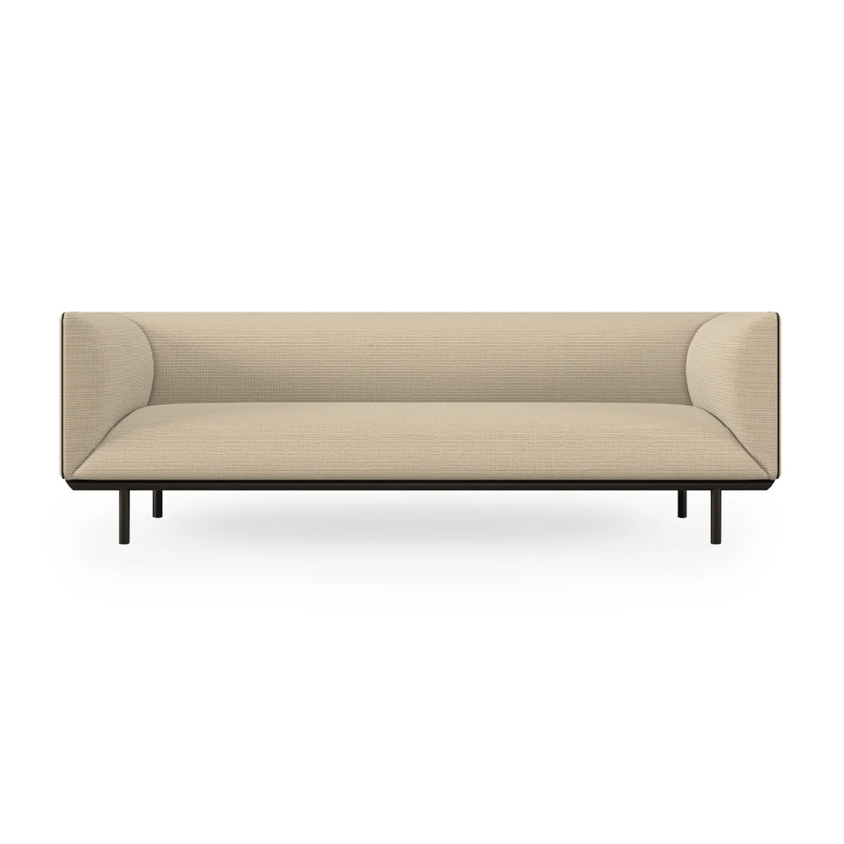 Porte PRT103 Sofa - Black/Fabric G2 (Relate 0201 Warm Beige)-3