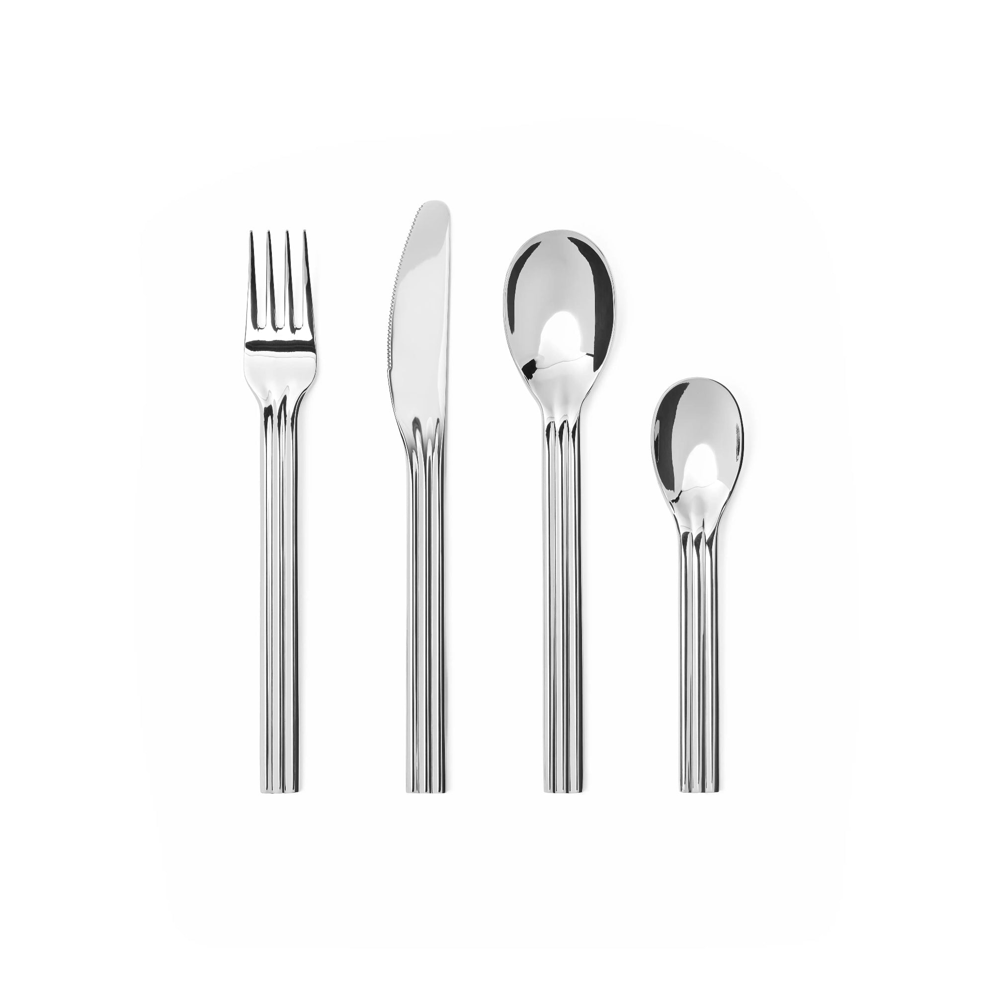 Canteen Polished Cutlery Set - Stainless Steel (Set of 4)-1