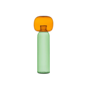 Kokeshi Wine Bottle - Green/Amber