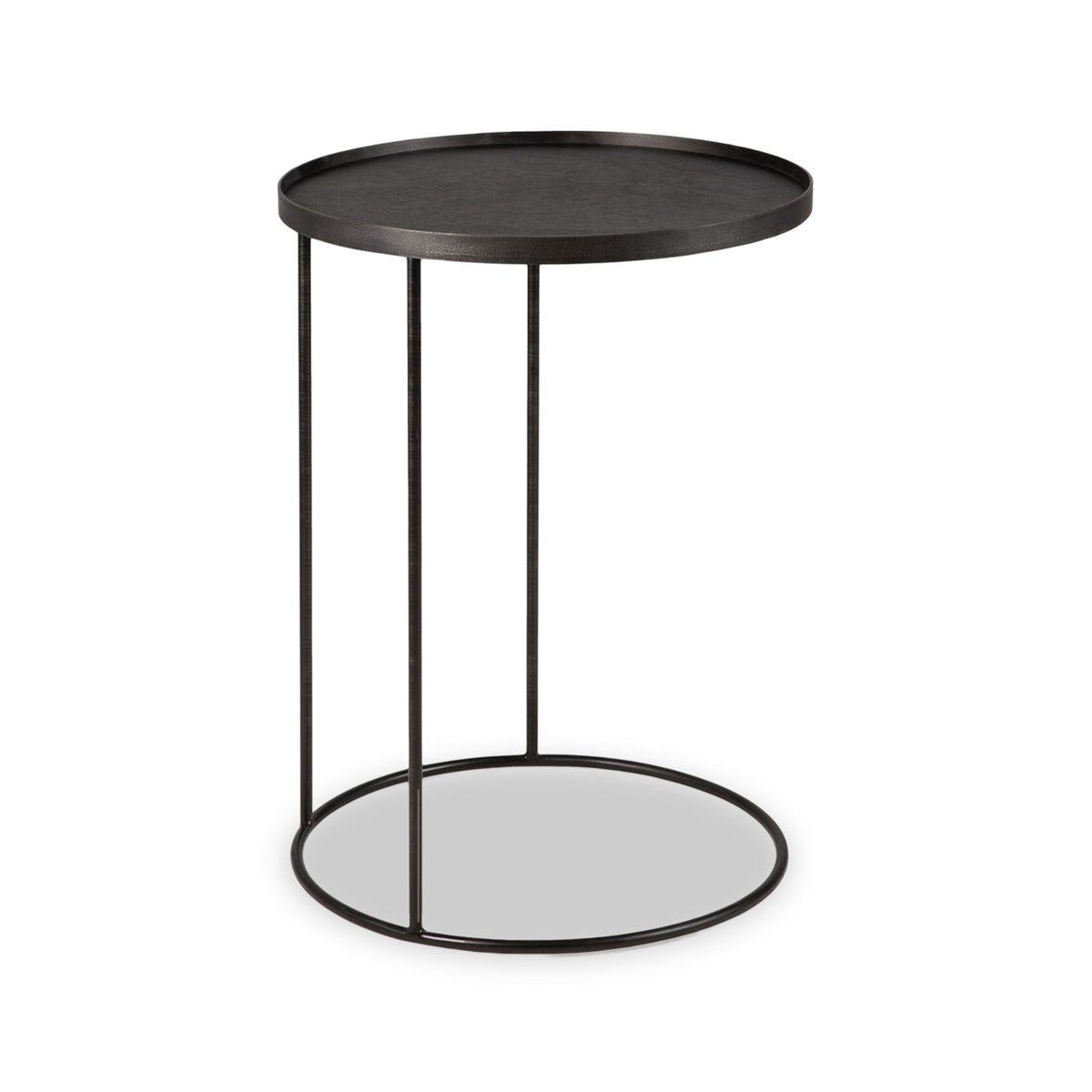 Tray 20704 Side Table - Black/Varnished Wood-1