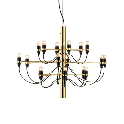 2097/18 Clear Bulbs Pendant Lamp - Brass