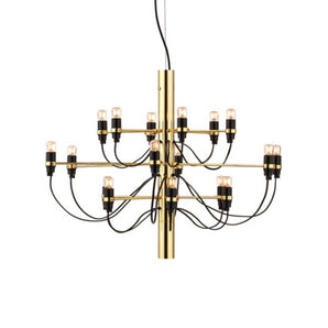 2097/18 Frosted Bulbs Pendant Lamp - Brass