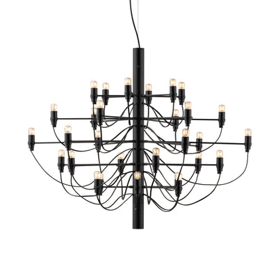 2097/30 Clear Bulbs Pendant Lamp - Matt Black
