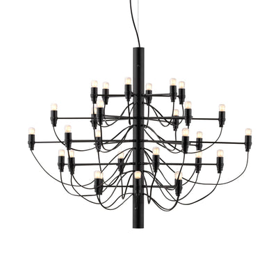 2097/30 Frosted Bulbs Pendant Lamp - Matte Black