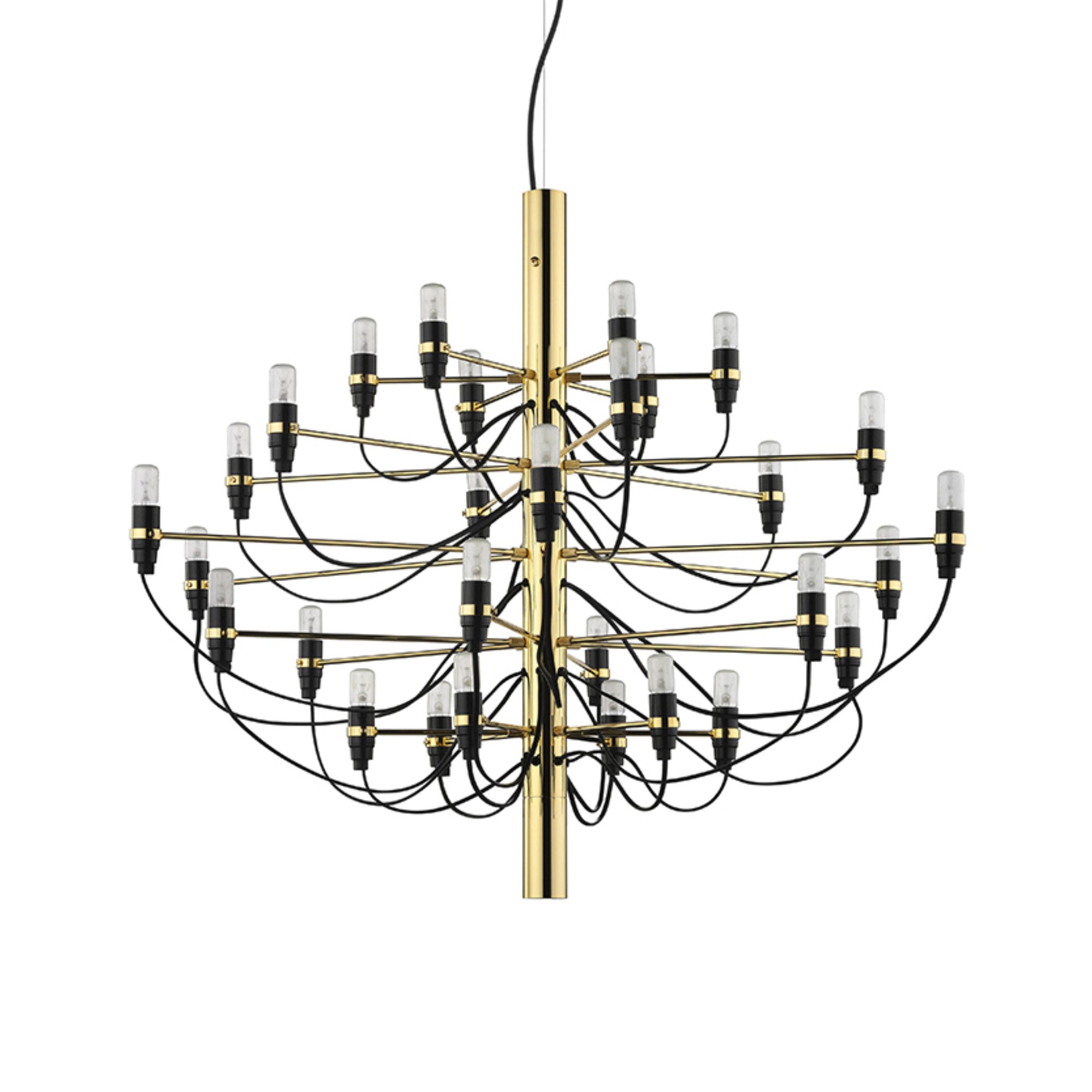 2097/30 Clear Bulbs Pendant Lamp - Brass