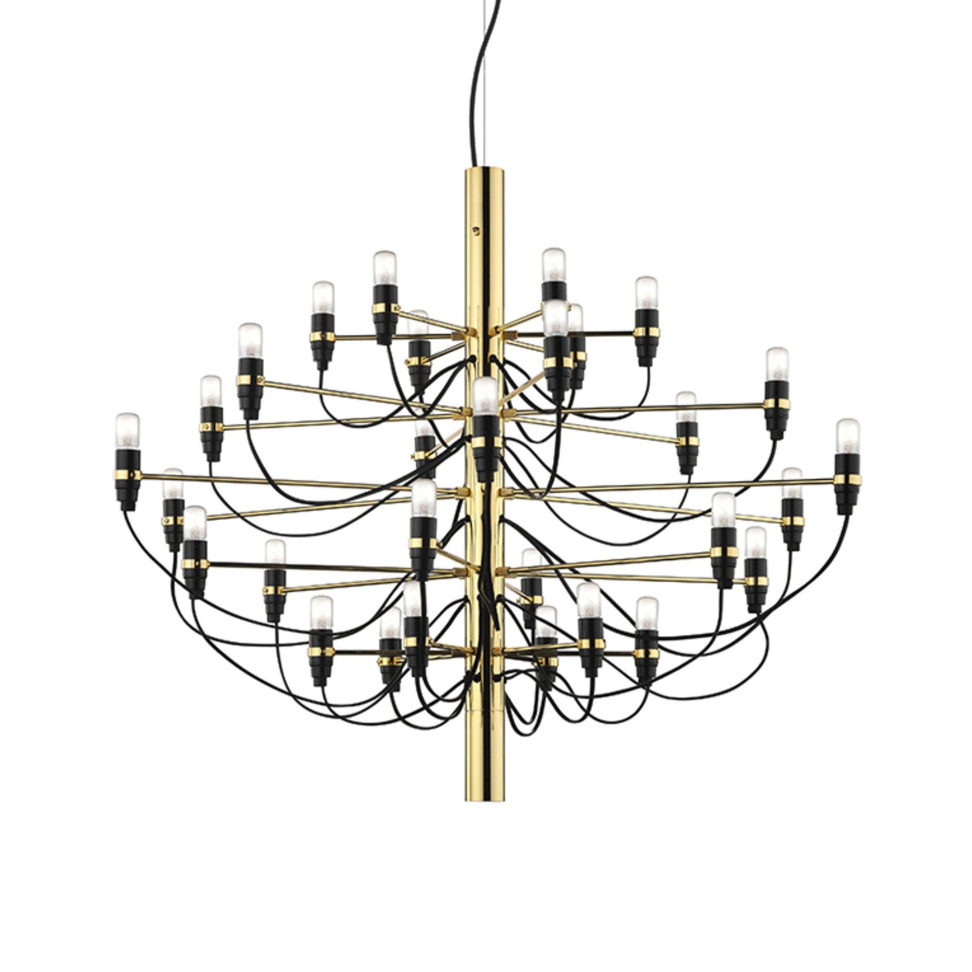 2097/30 Clear Bulbs Pendant Lamp - Brass-3