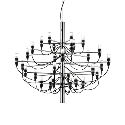 2097/30 Frosted Bulbs Pendant Lamp - Chrome