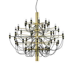 2097/50 Frosted Bulbs Pendant Lamp - Brass
