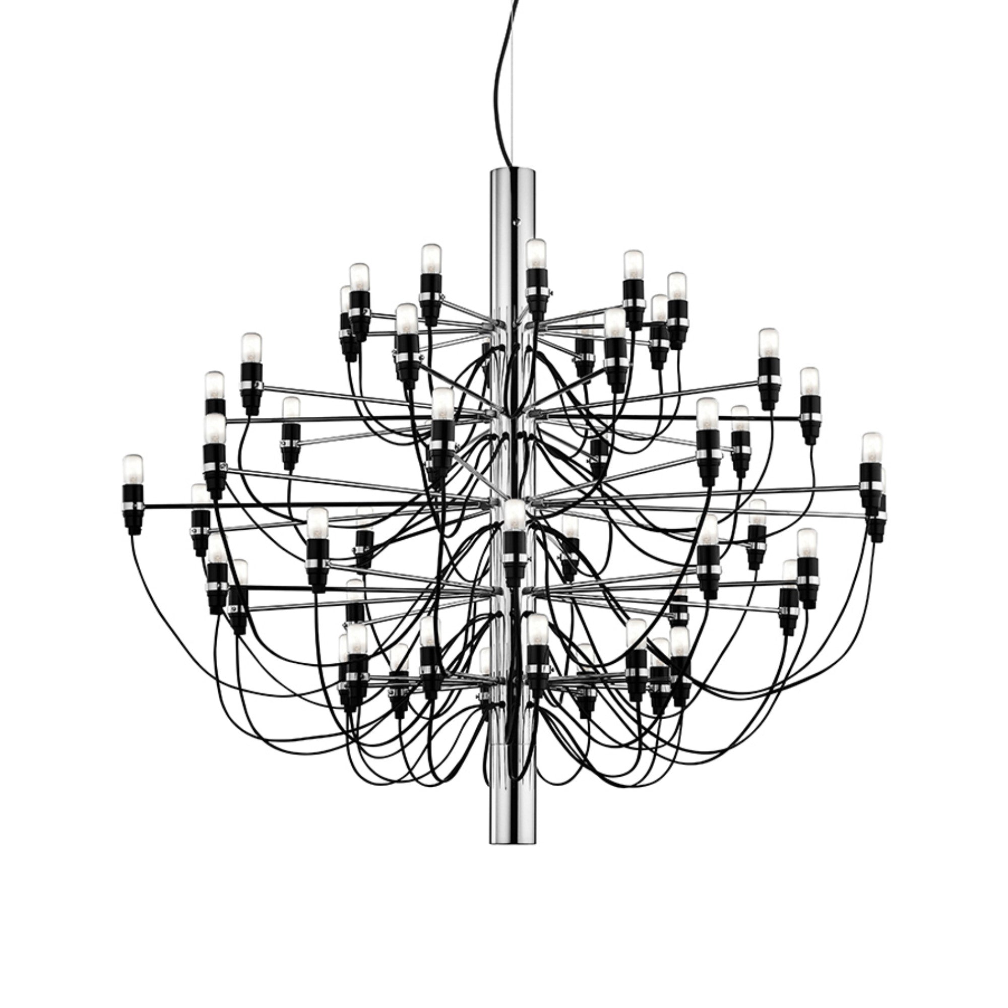 2097/50 Frosted Bulbs Pendant Lamp - Chrome