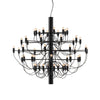 2097/50 Frosted Bulbs Pendant Lamp - Matt Black