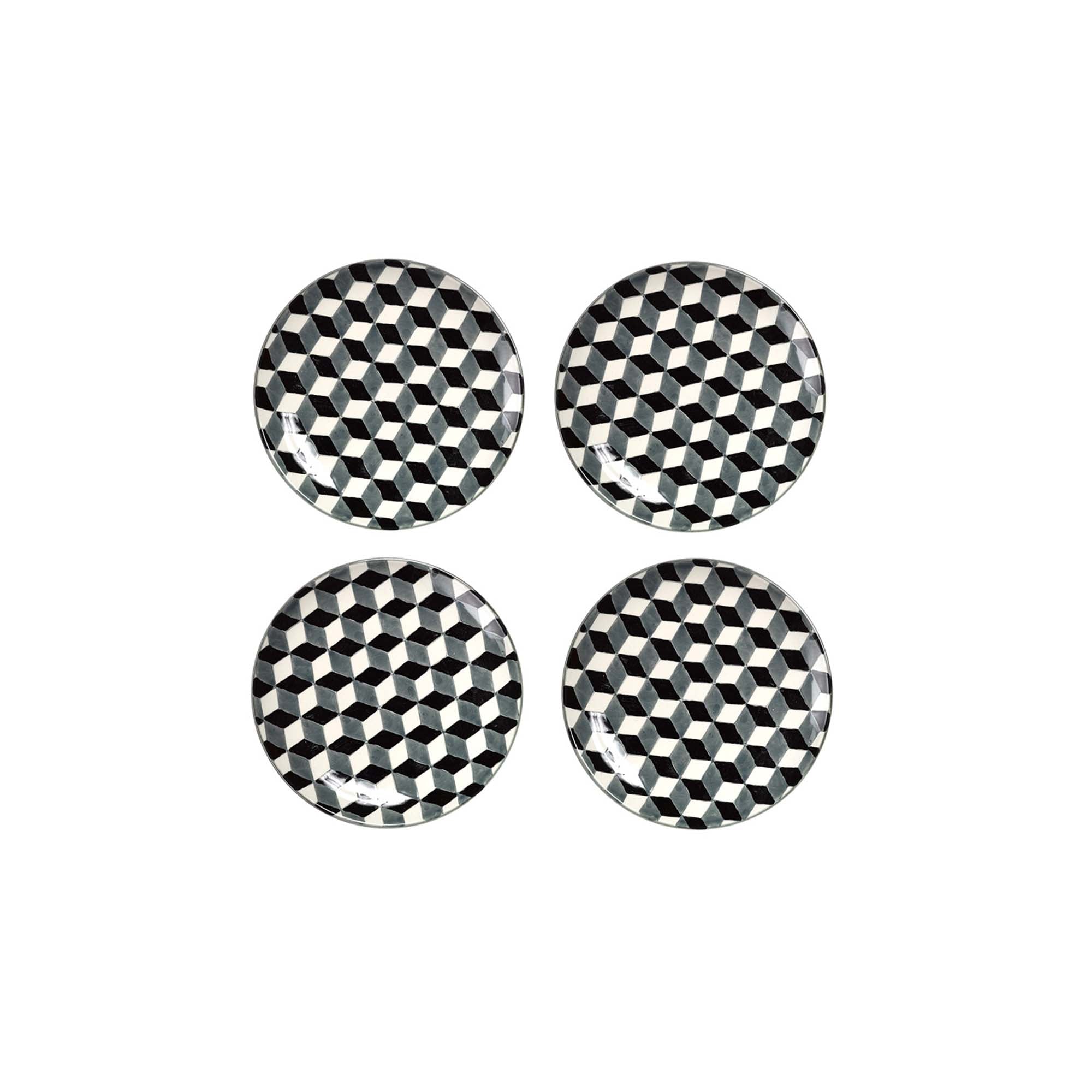 3D Plates - XL - Black (Set of 4)-3