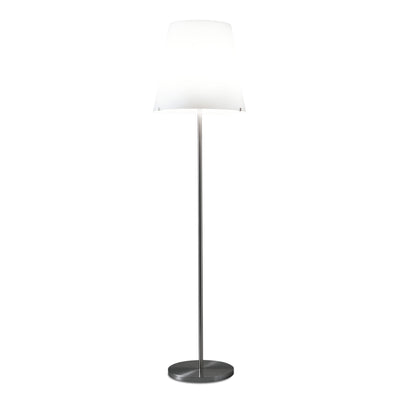 3247 180 Floor Lamp - Nickel/White