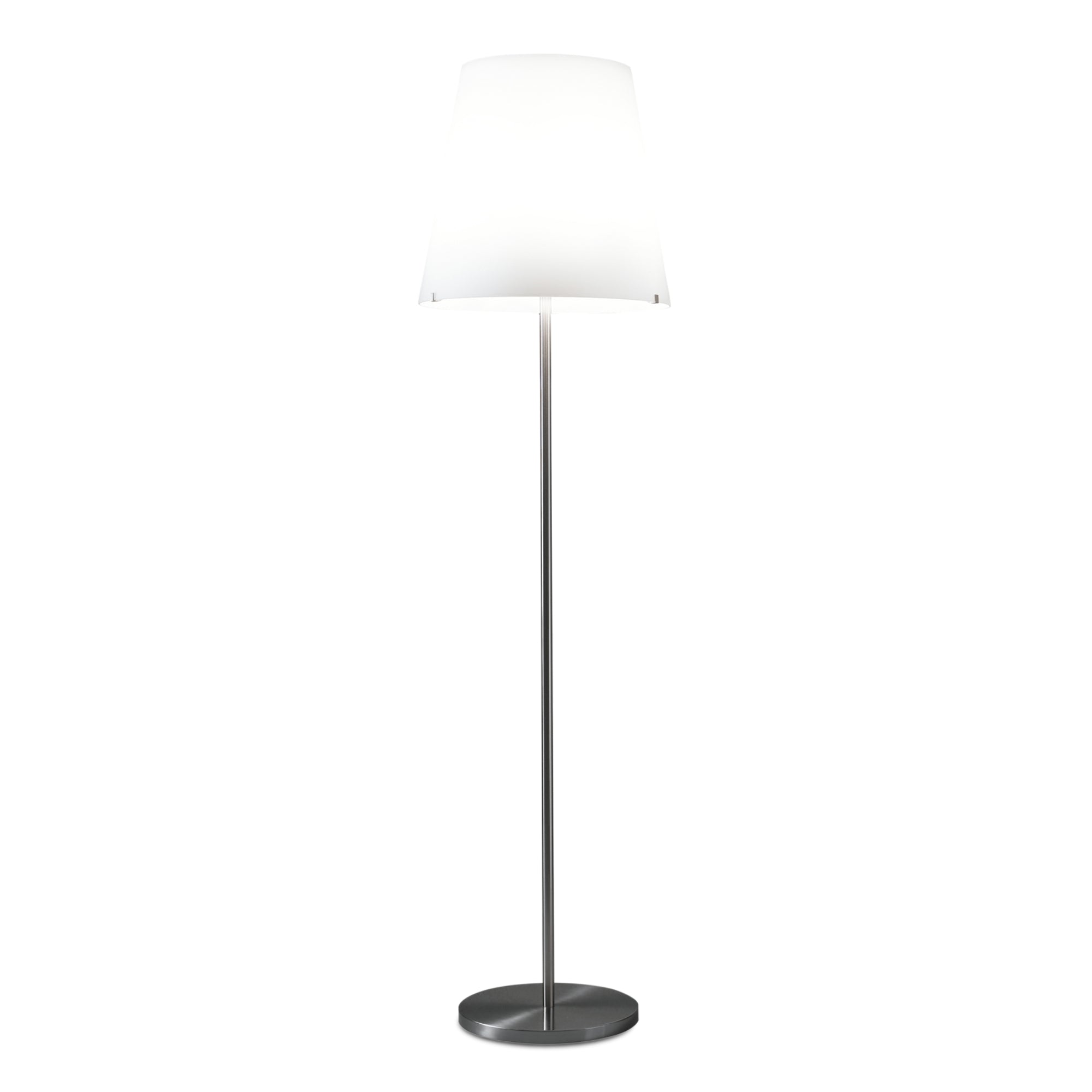 3247 180 Floor Lamp - Nickel/White