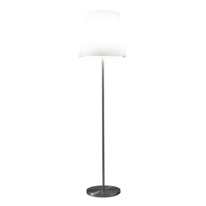 3247 Large Floor Lamp - Nickel/White