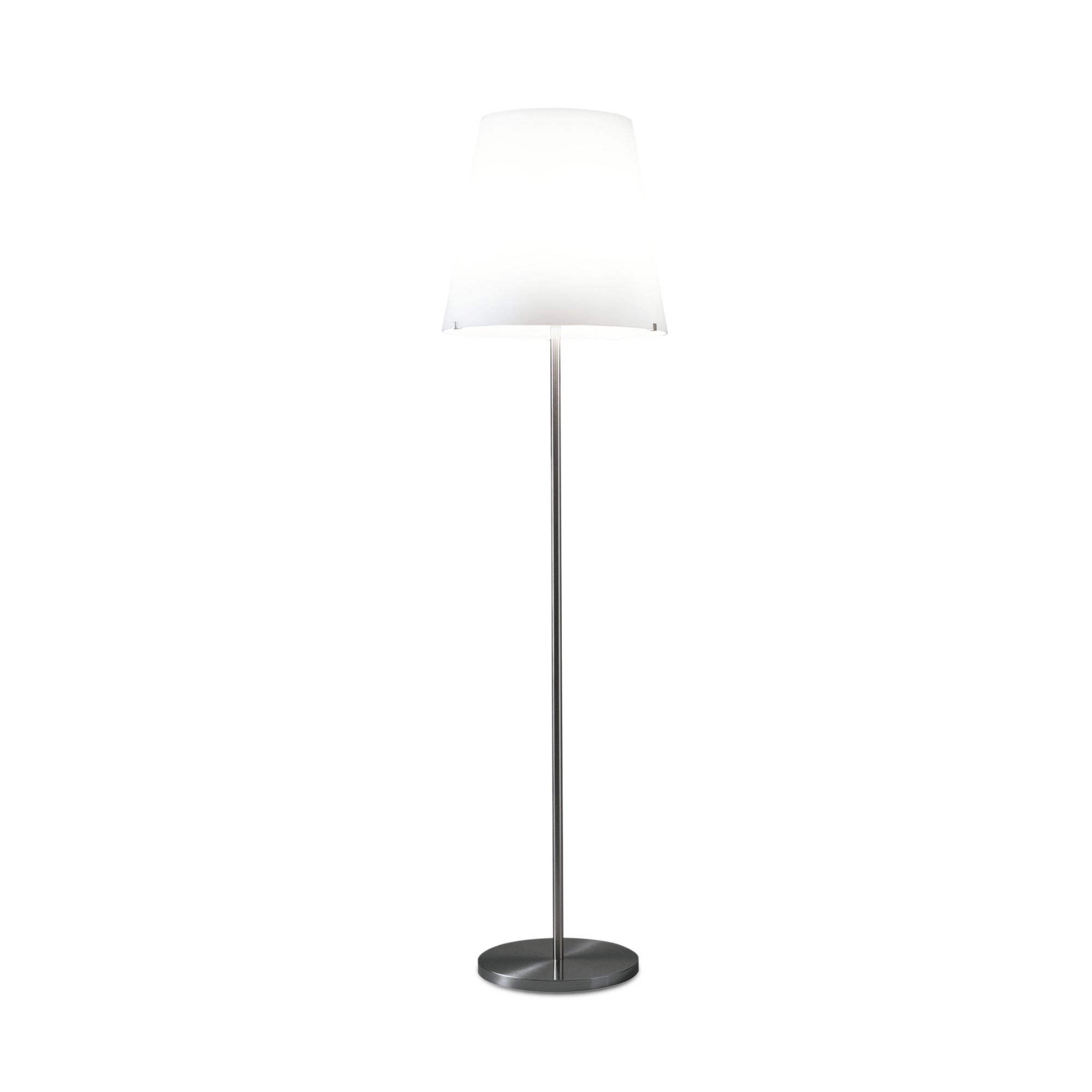 3247 150 Floor Lamp - Nickel/White