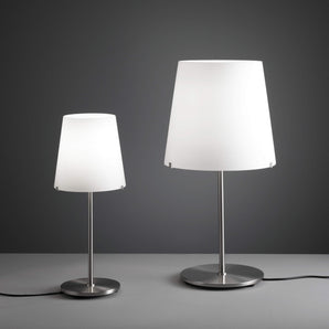 3247TA Large Table Lamp - Nickel/White
