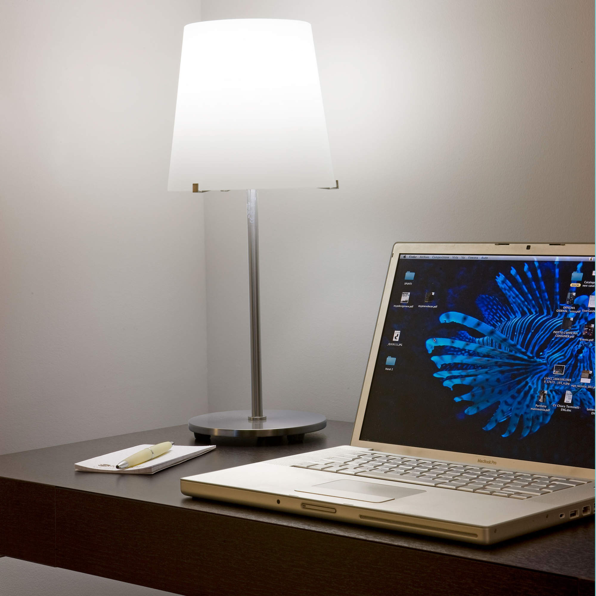 3247TA Large Table Lamp - Nickel/White-3