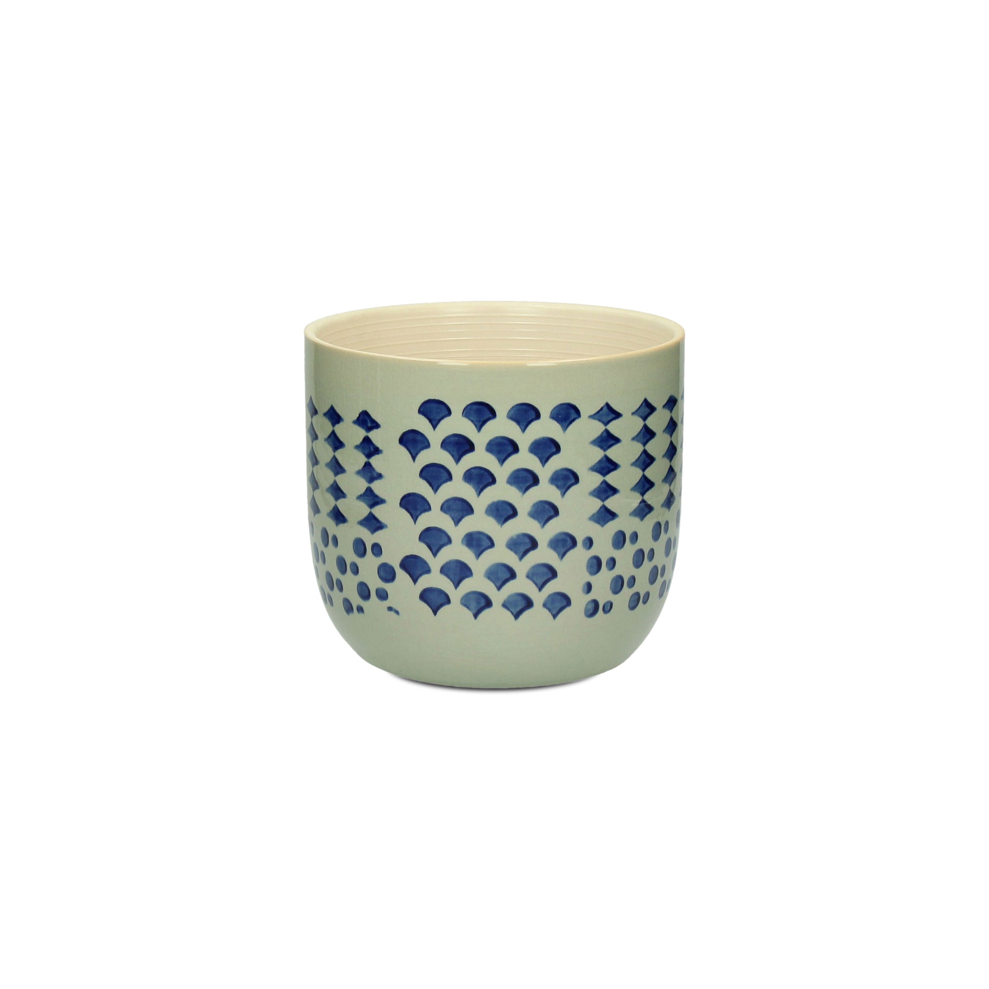 Domburg Flower Pot - S - Ceramic Blue-1