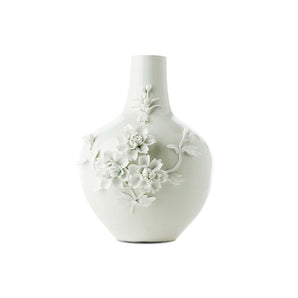 مزهرية وردة بيضاء ثلاثية الأبعاد