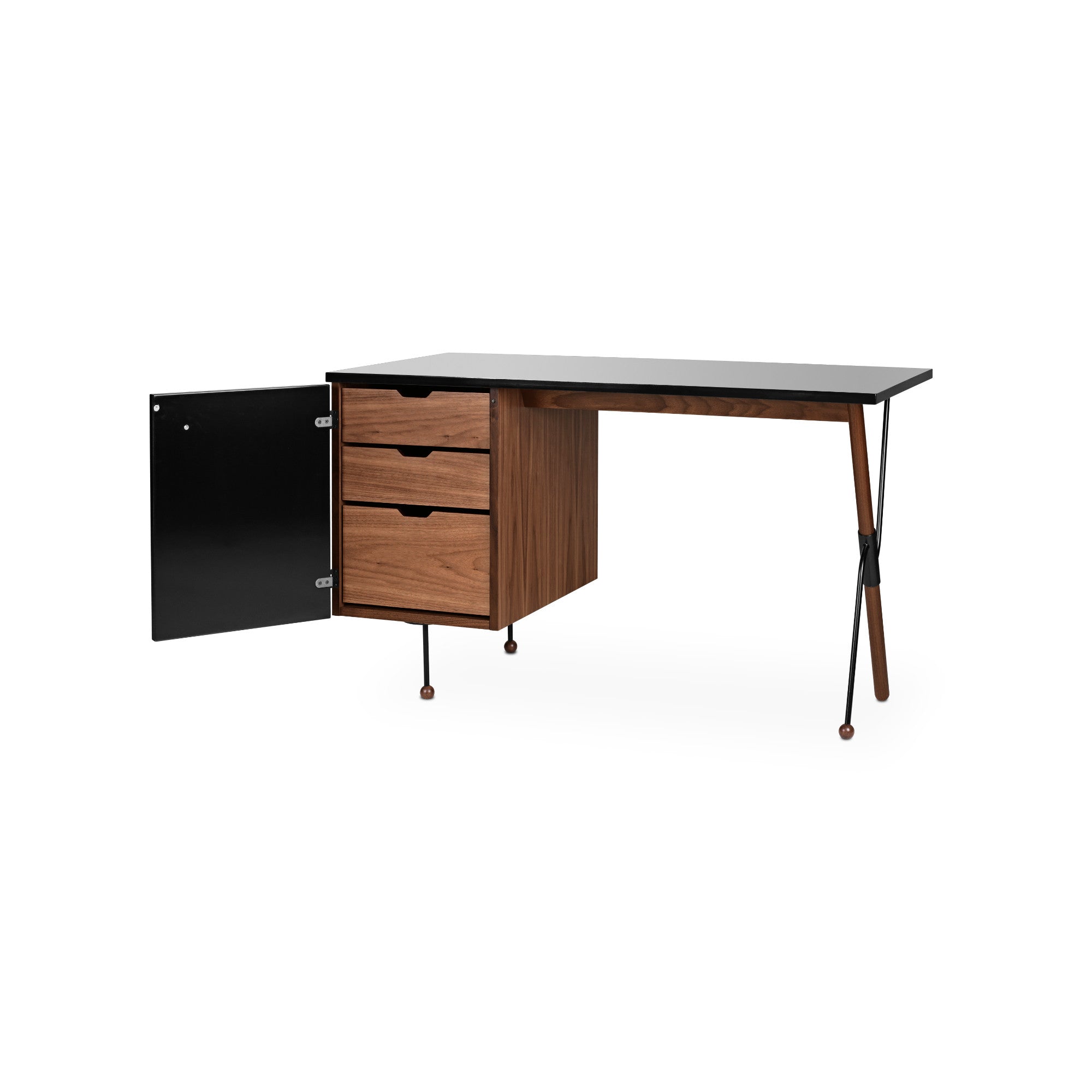 62 10003846 Desk - Walnut/Black-3