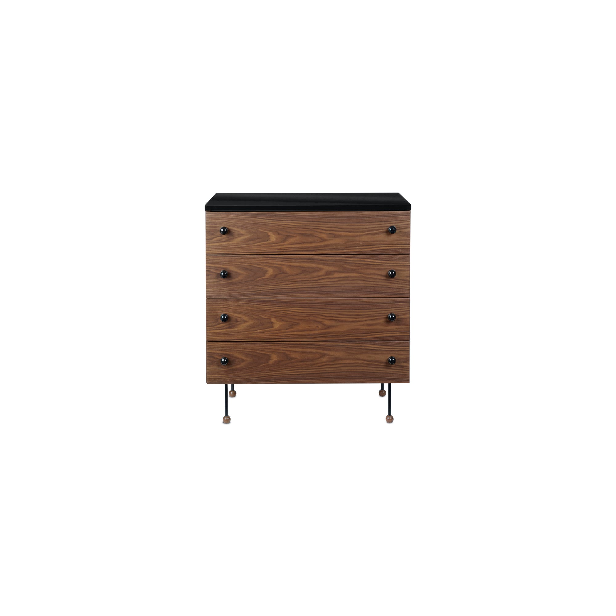 62 4 Drawer Dresser - Walnut/Black-3