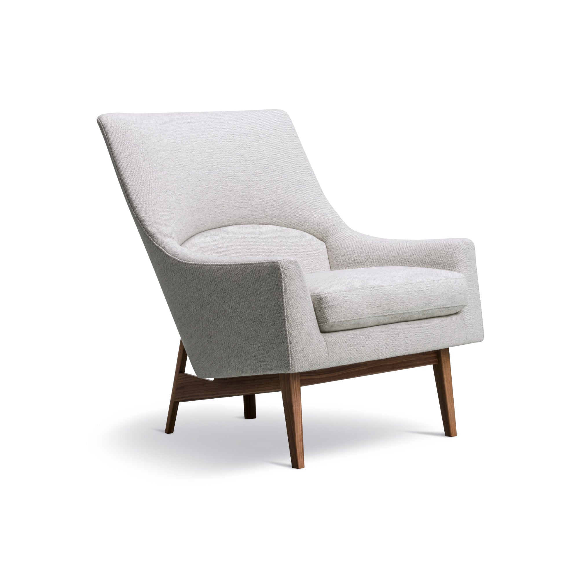 A-Chair 6540 Armchair - Walnut/Fabric 2 (Hallingdal 110)-1