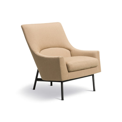 كرسي بذراعين بقاعدة معدنية 6542 من A-Chair - أسود/قماش 3 (Vidar 333)