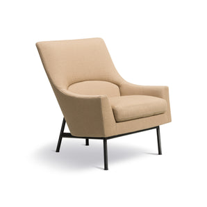 A-Chair 6542 Metal Base Armchair - Black/Fabric 3 (Vidar 333)
