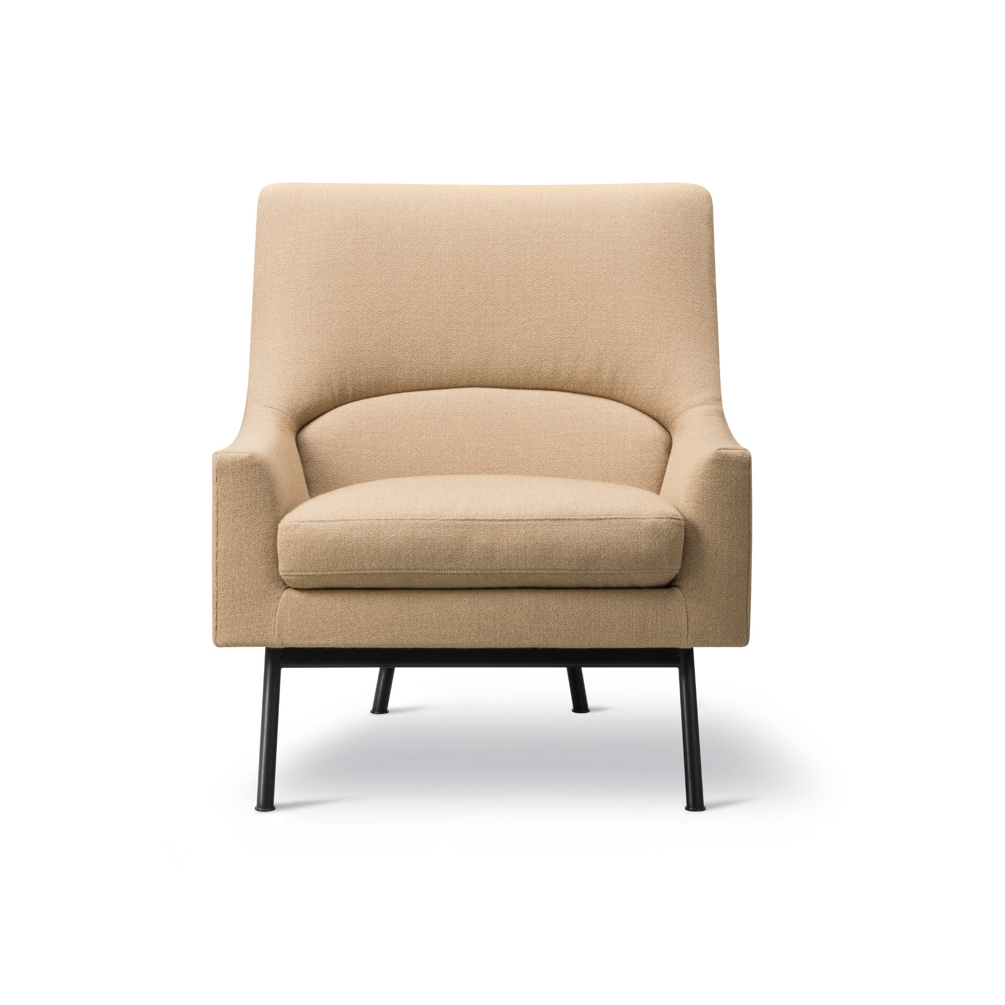 A-Chair 6542 Metal Base Armchair - Black/Fabric 3 (Vidar 333)-3