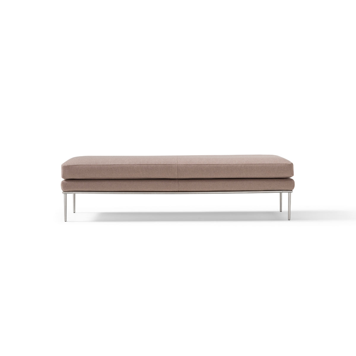 Alice Bench – 160x45 / Metal (Satinato) / Fabric (St. Moritz 010)-1