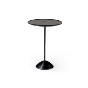 Hourglass T512 Side Table - Sahara Noir Marble/Frassino Tinto Ebano