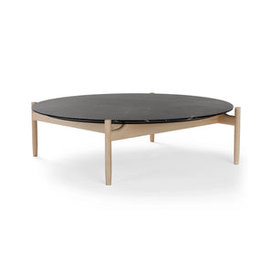 Juli T426 Coffee Table -  Natural Oak/Marquina Marble