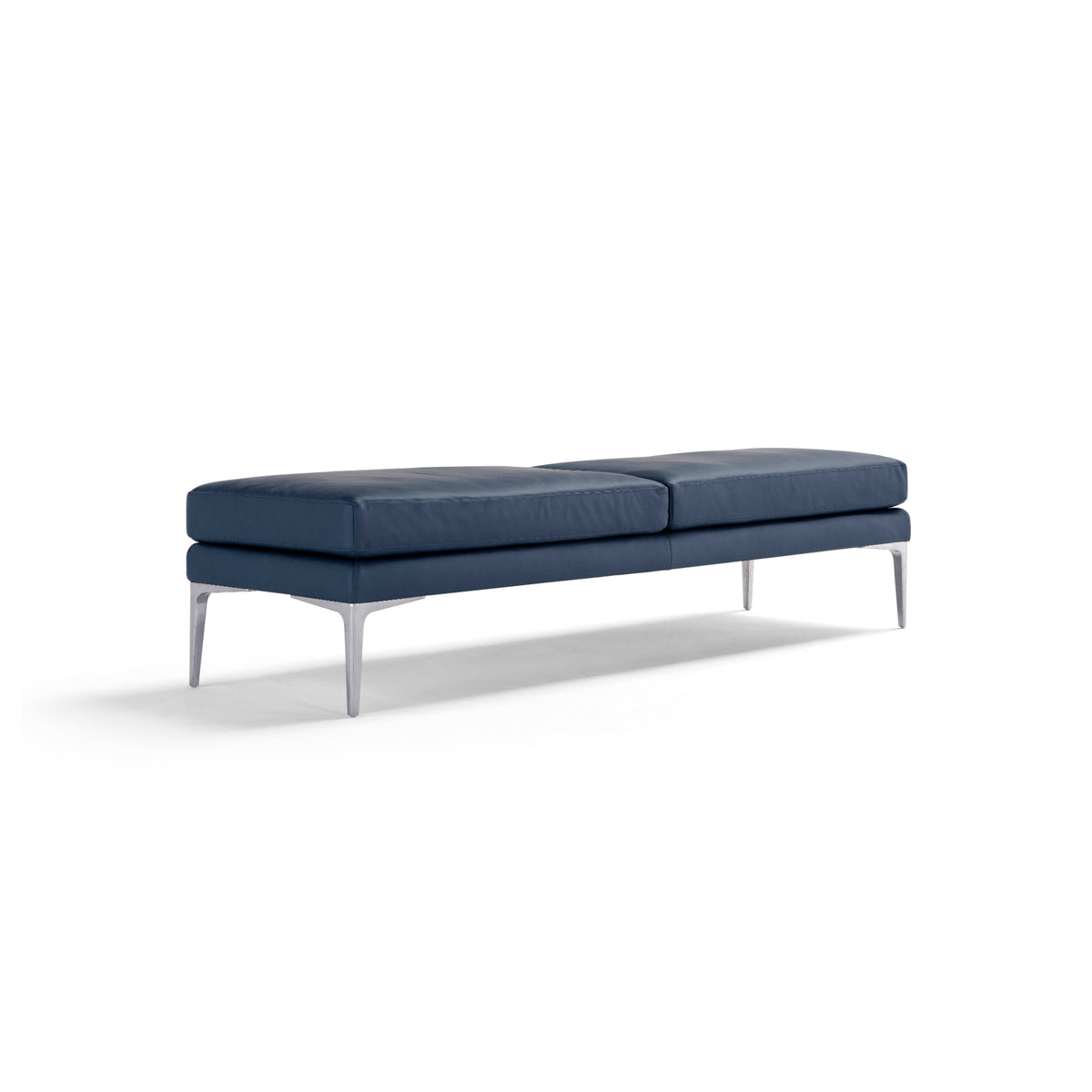 Segno Bench – 180x46 / Metal (Lucido) / Leather (Donussa 01)-1