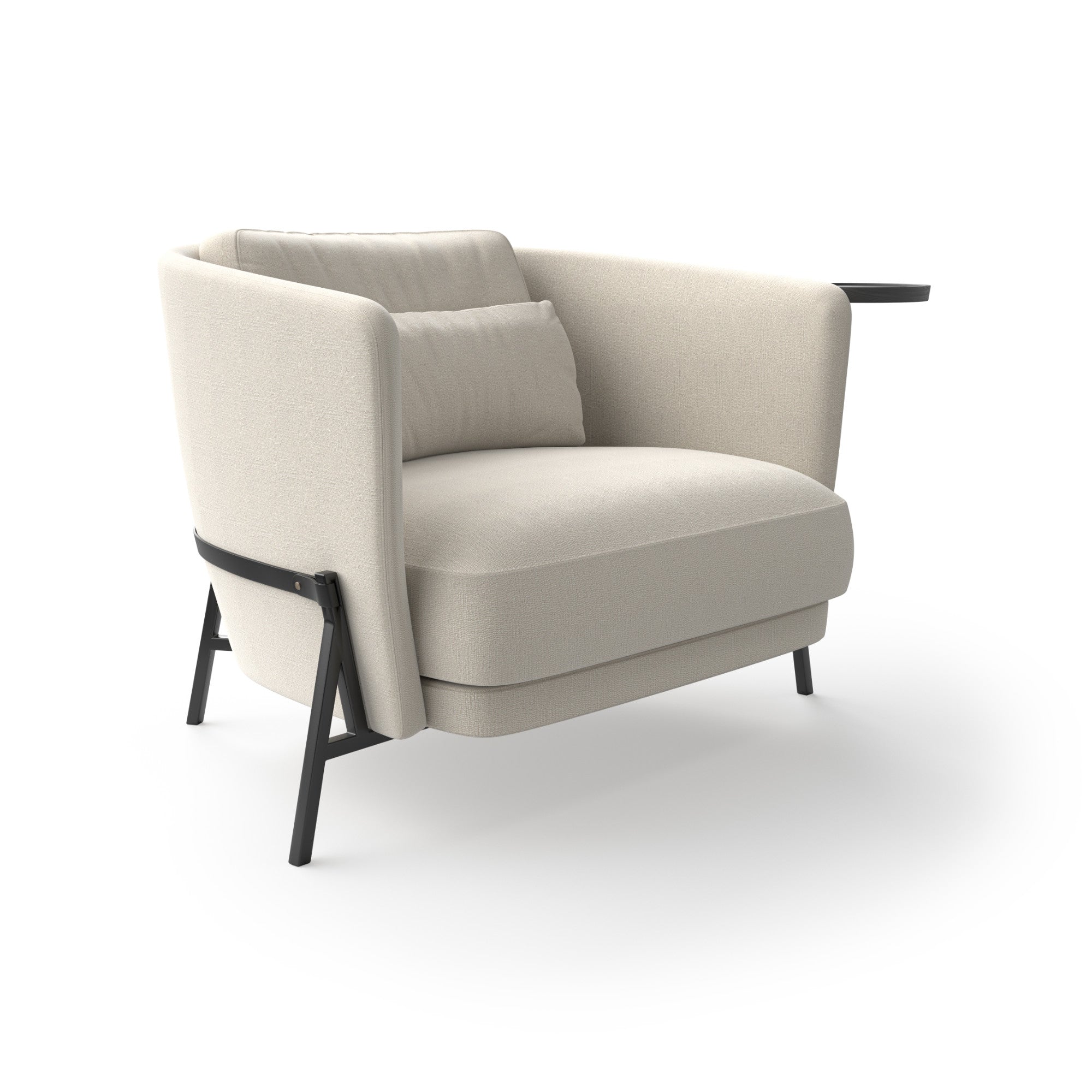Cradle 2832 Armchair - Gunmetal Grey/Fabric T3 (Walls 002)-3