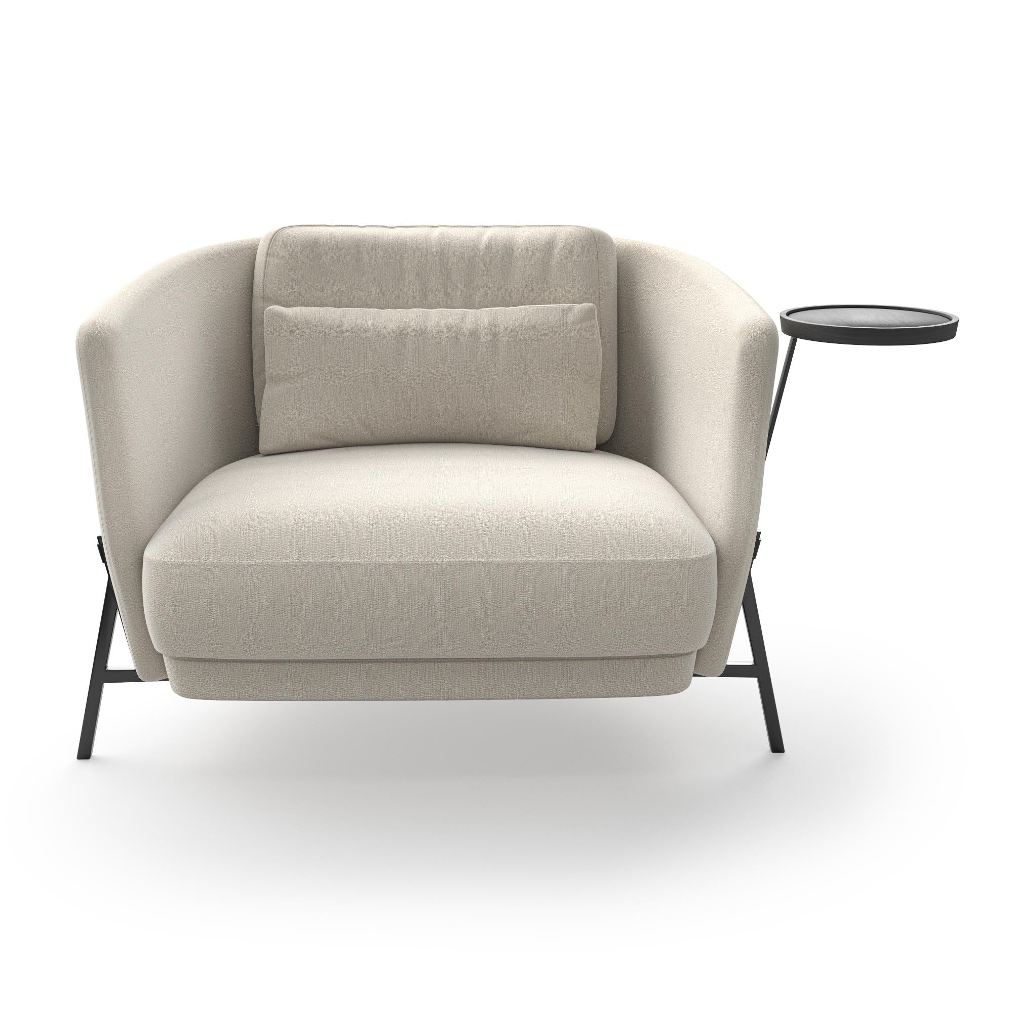 Cradle 2832 Armchair - Gunmetal Grey/Fabric T3 (Walls 002)-1