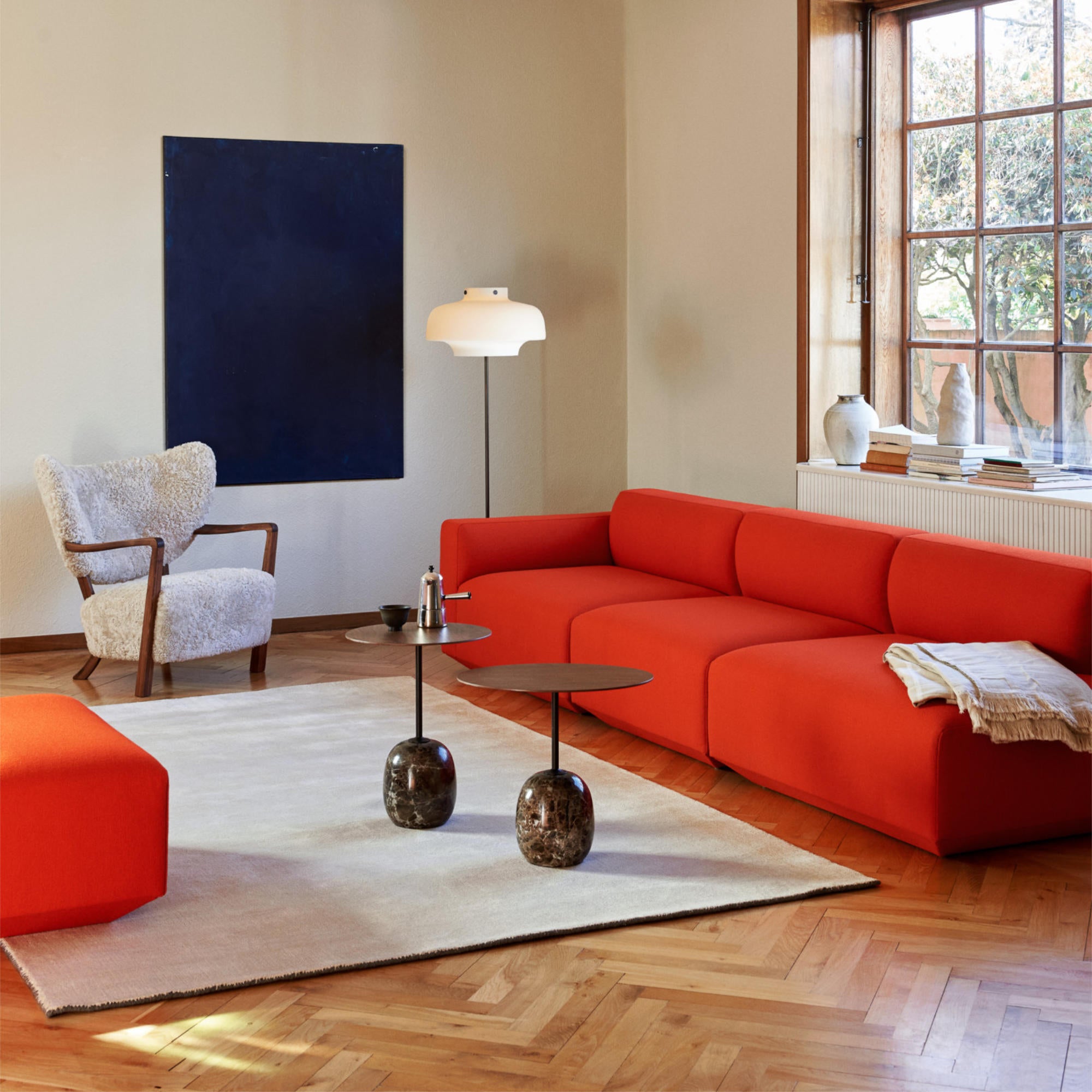 Lato LN8 Side Table - Walnut/Emperador