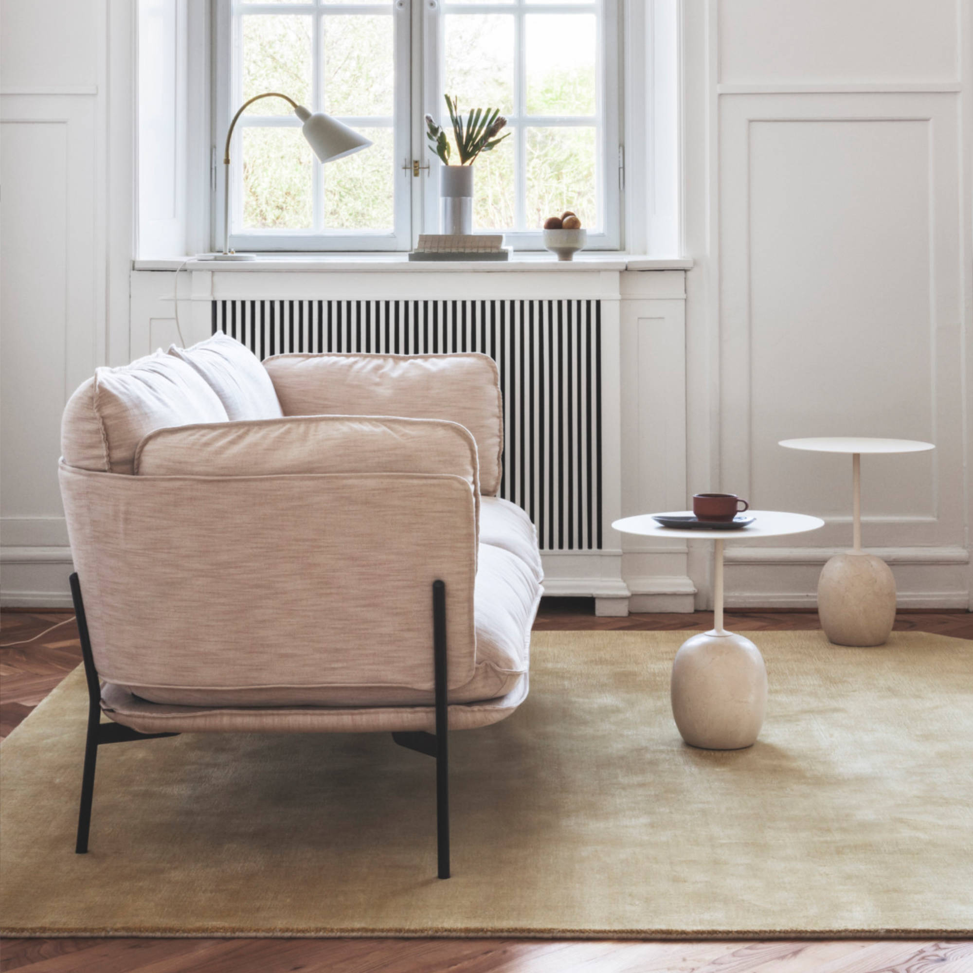 Lato LN9 Side Table - Ivory White/Crema Diva Marble-3